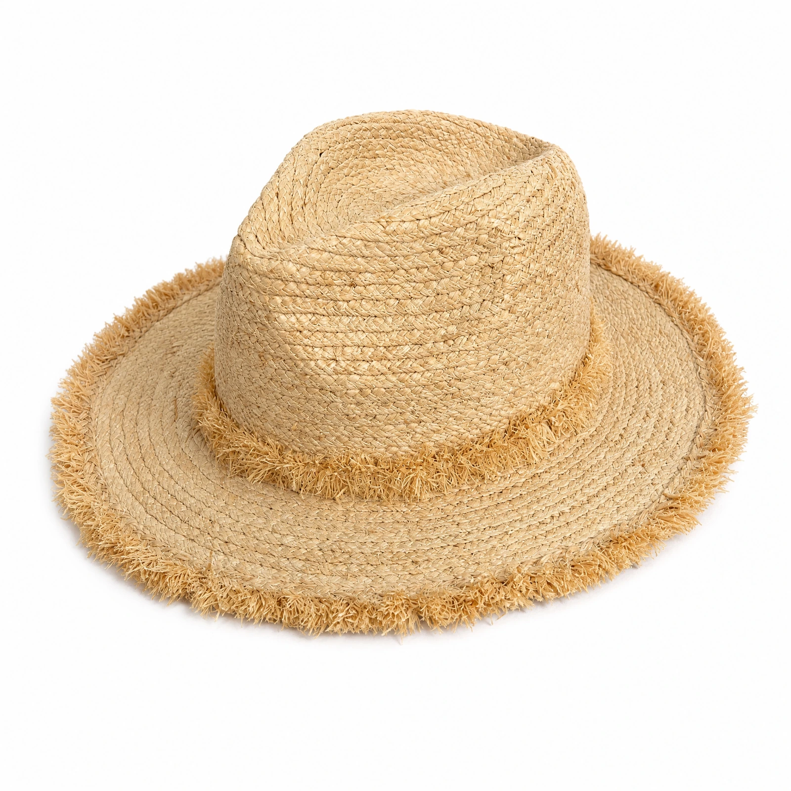 Natural Raffia Fedora Hat