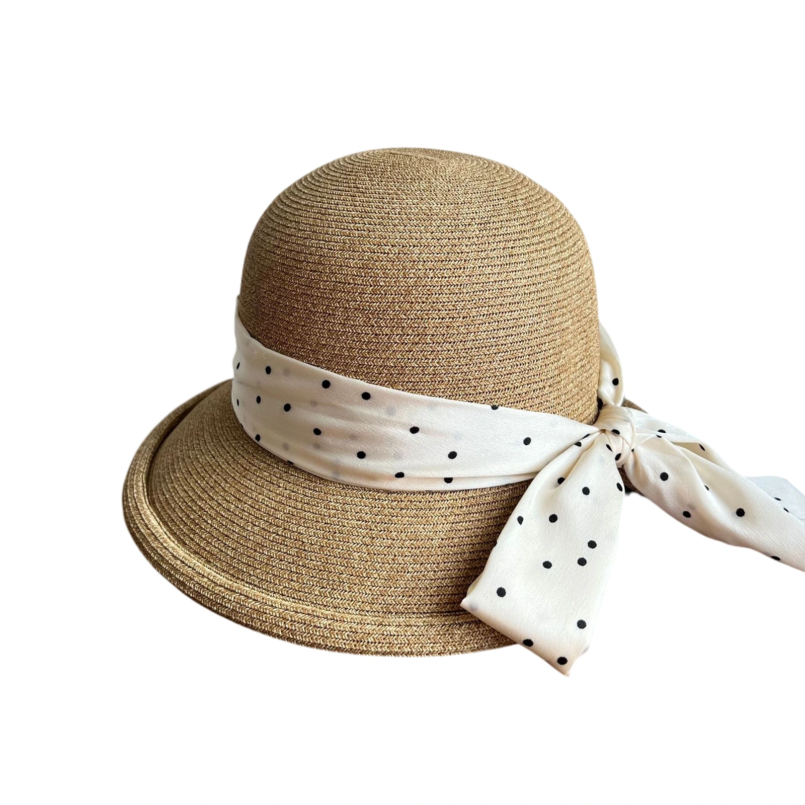 Paper Straw Sun Hat with Ribbon Bow image 2