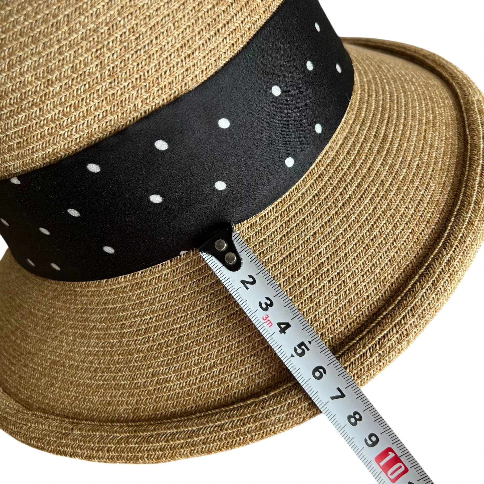Paper Straw Sun Hat with Ribbon Bow image 3