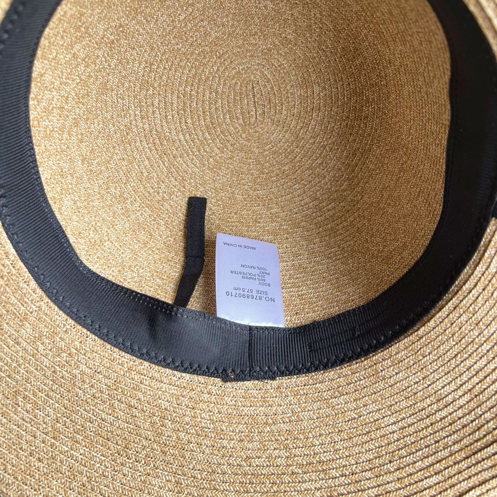 Paper Straw Bucket Hat with Ribbon Bow image 3