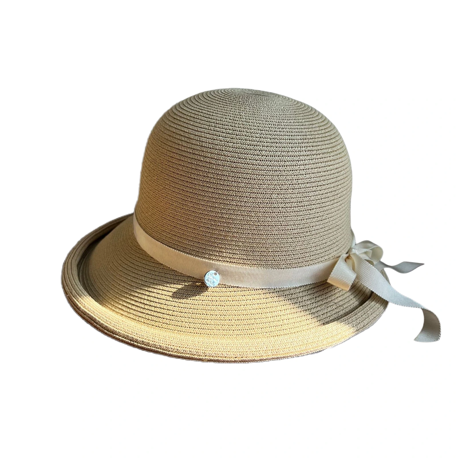 Paper Straw Bucket Hat with Metal Buckle image 2