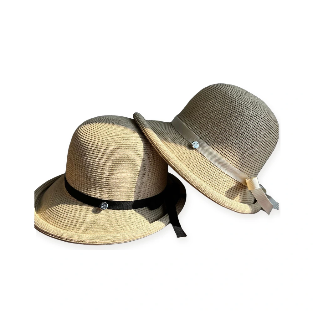 Paper Straw Bucket Hat with Metal Buckle image 3