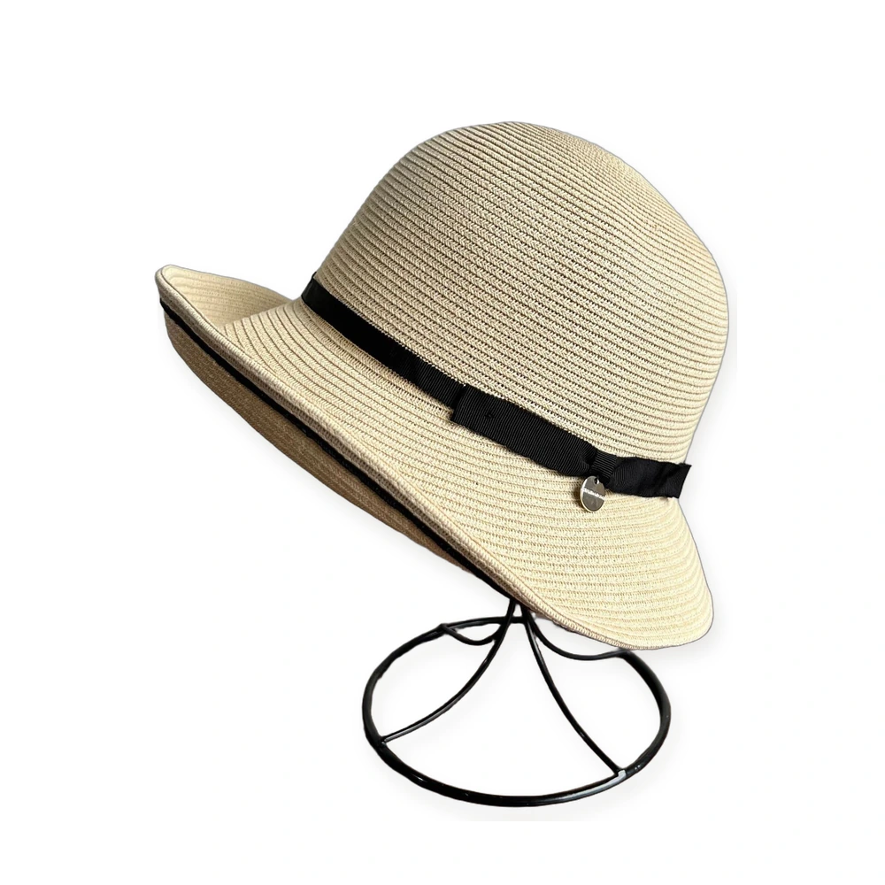Paper Straw Bucket Hat with Metal Buckle image 2