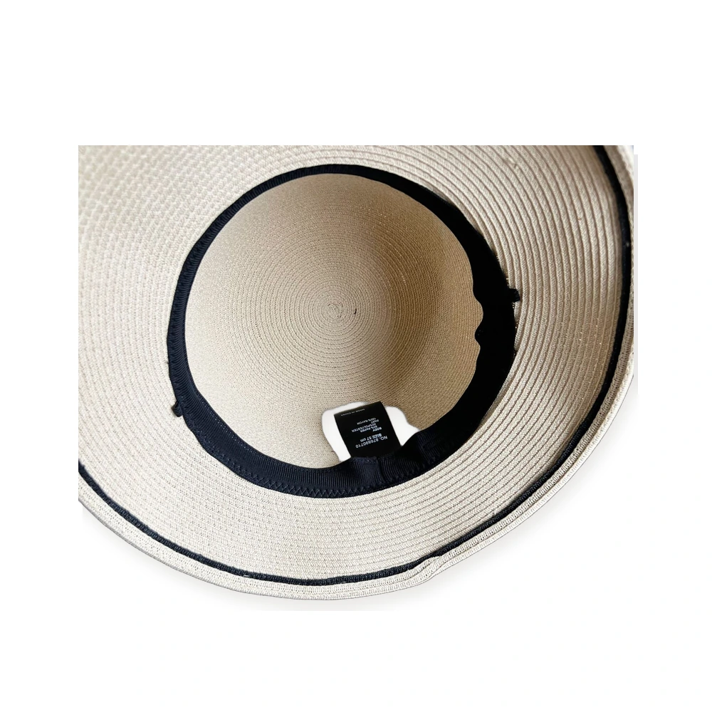 Paper Straw Bucket Hat with Metal Buckle image 3