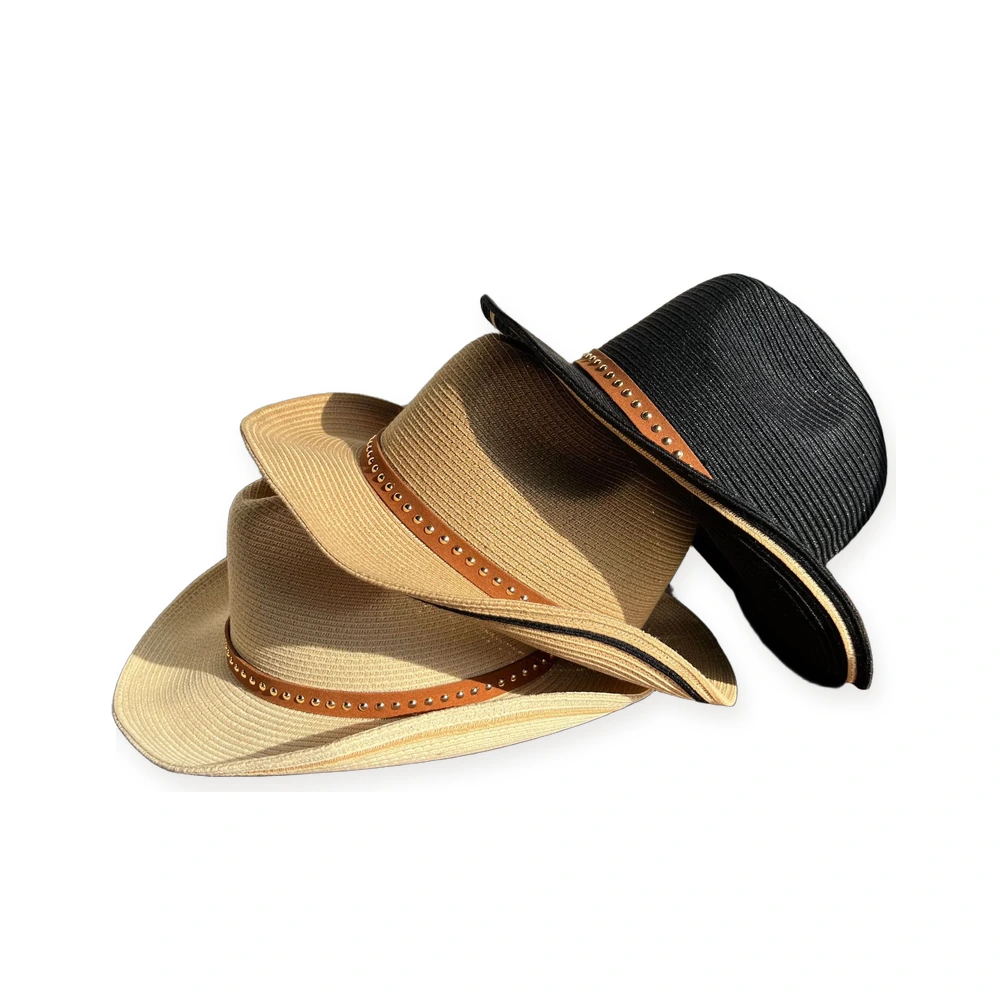 Women's Polyester Sun Hat with Leather Band image 4