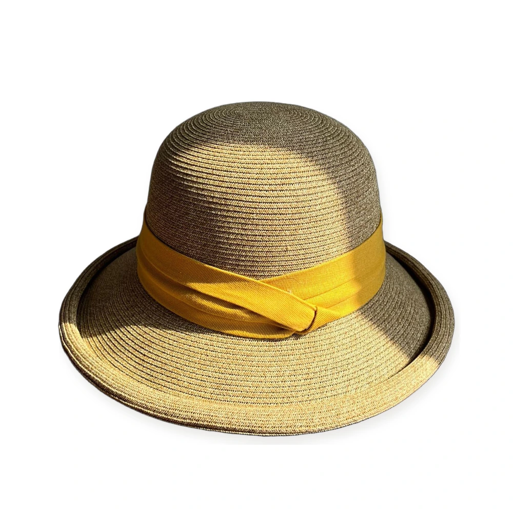 Women's Paper Straw Bucket Hat image 3