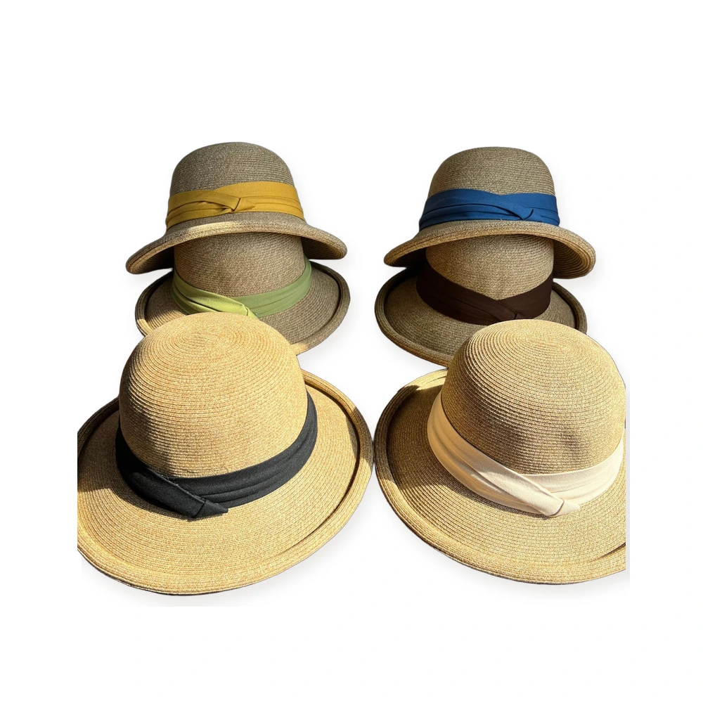 Women's Paper Straw Bucket Hat image 4