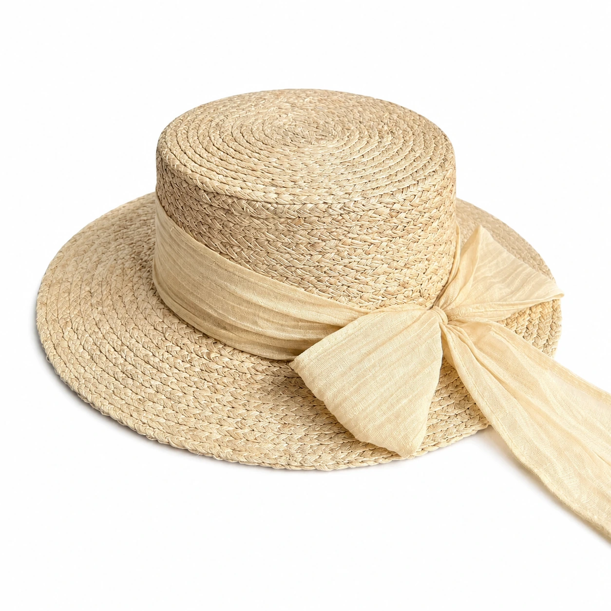 Natural Raffia Wide Brim Hat