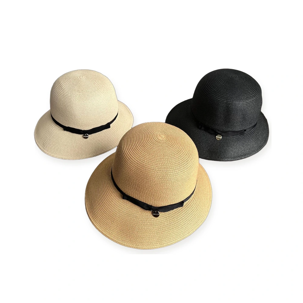 Paper Straw Bucket Hat with Metal Buckle image 4
