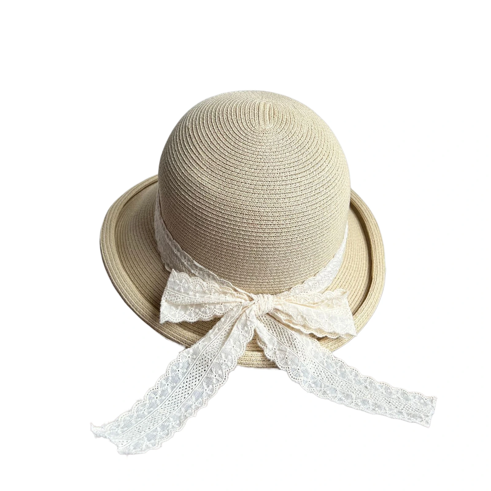 Paper Straw Bucket Hat with Ribbon Bow image 2