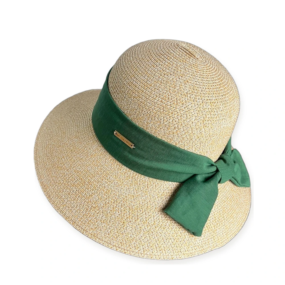 Paper Straw Bucket Hat with Ribbon Bow image 2