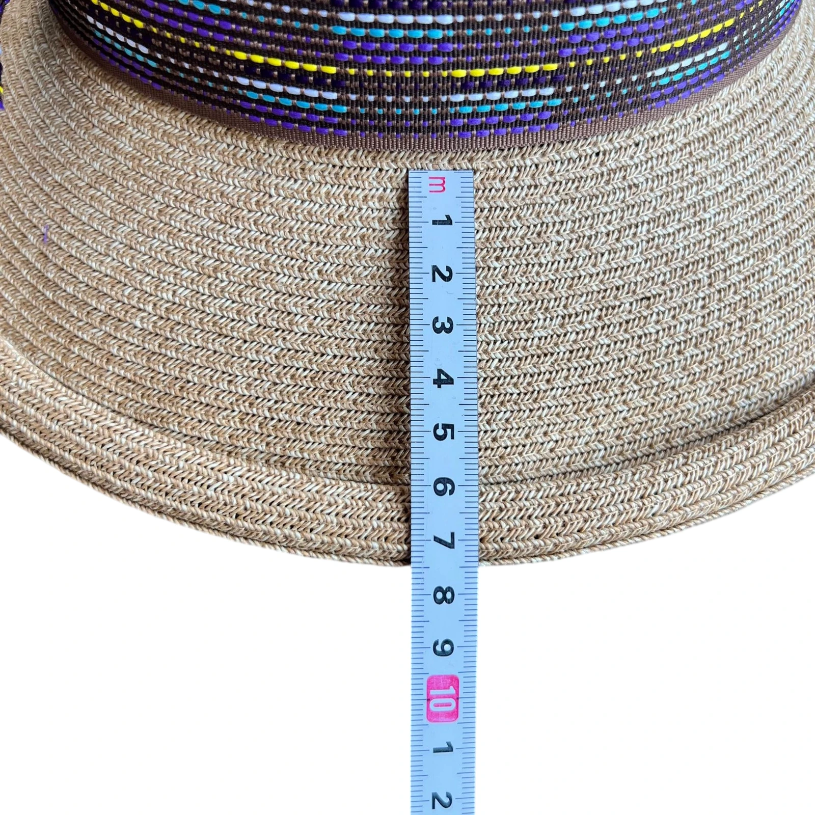 Paper Straw Bucket Hat with Ribbon Bow image 3
