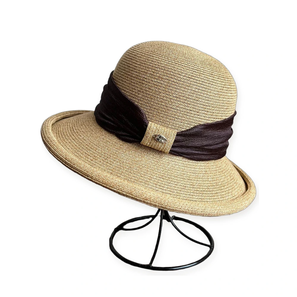 Paper Straw Bucket Hat with Metal Buckle image 2