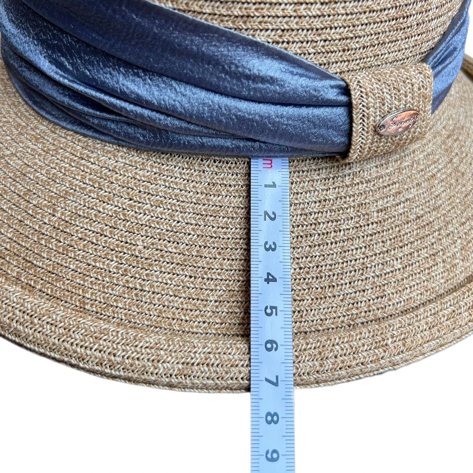 Paper Straw Bucket Hat with Metal Buckle image 3