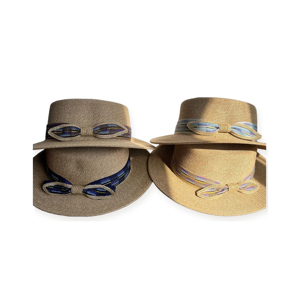 Paper Straw Wide Brim Hat with Ribbon image 4