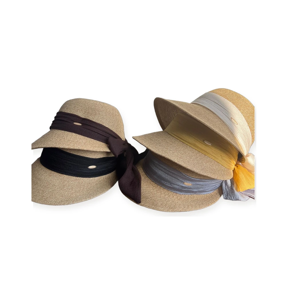 Paper Straw Bucket Hat with Ribbon Bow image 4
