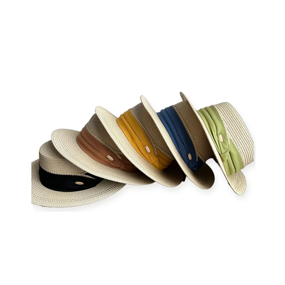 Paper Straw Wide Brim Hat with Metal Buckle image 4