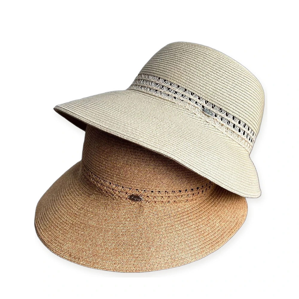 Paper Straw Bucket Hat with Metal Buckle image 3