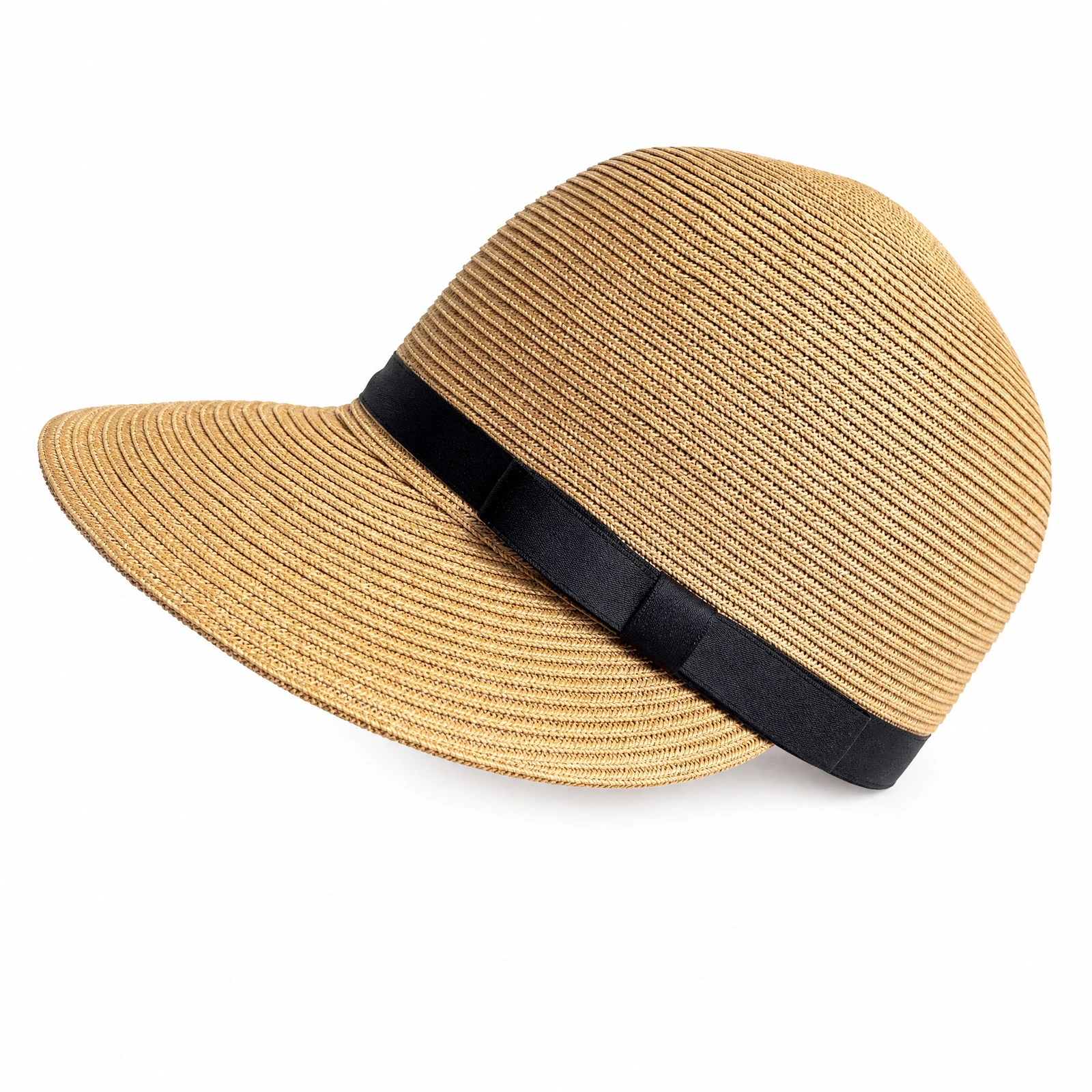 Paper Straw Sun Hat with Ribbon Bow