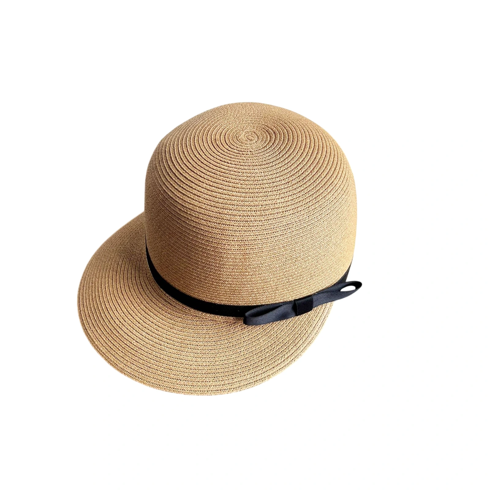 Paper Straw Sun Hat with Ribbon Bow image 2