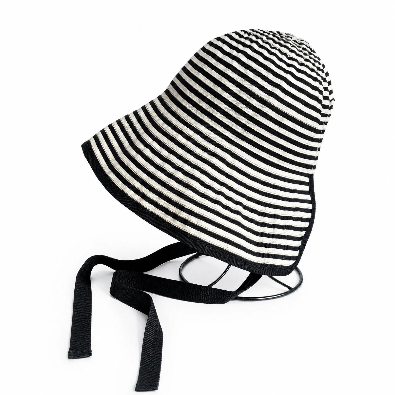 Polyester Cloche Hat with Ribbon