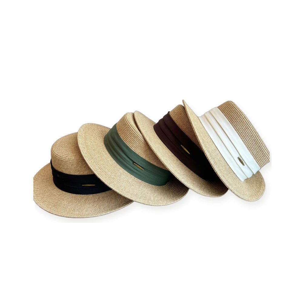 Women's Straw Fedora Hat With Ribbon Bow image 4