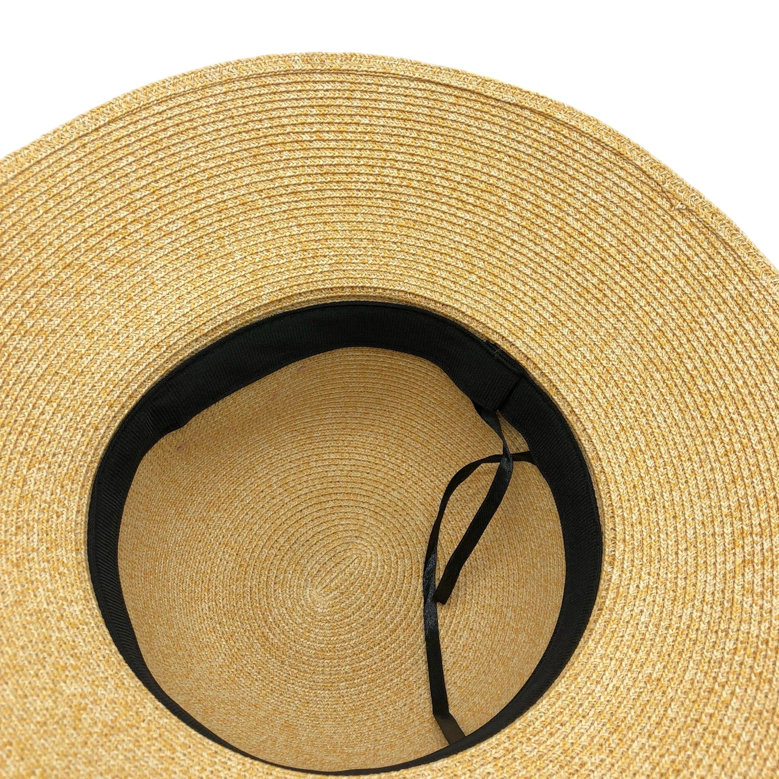 Women's Paper Straw Bucket Hat with Pearl Accent image 3