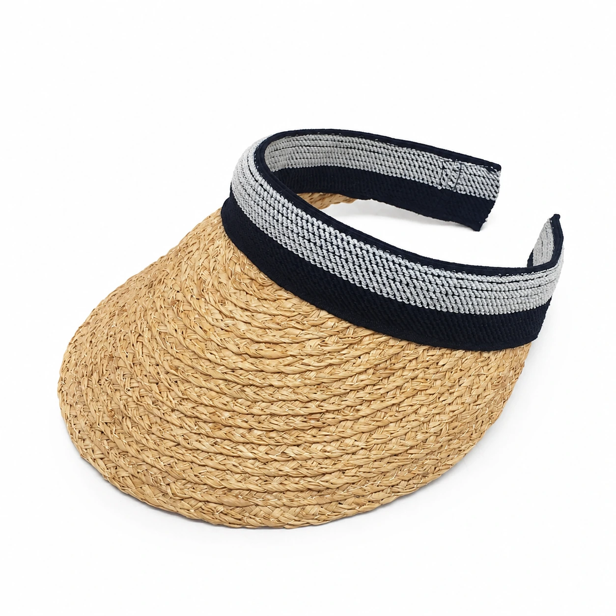 Natural Raffia Visor Hat