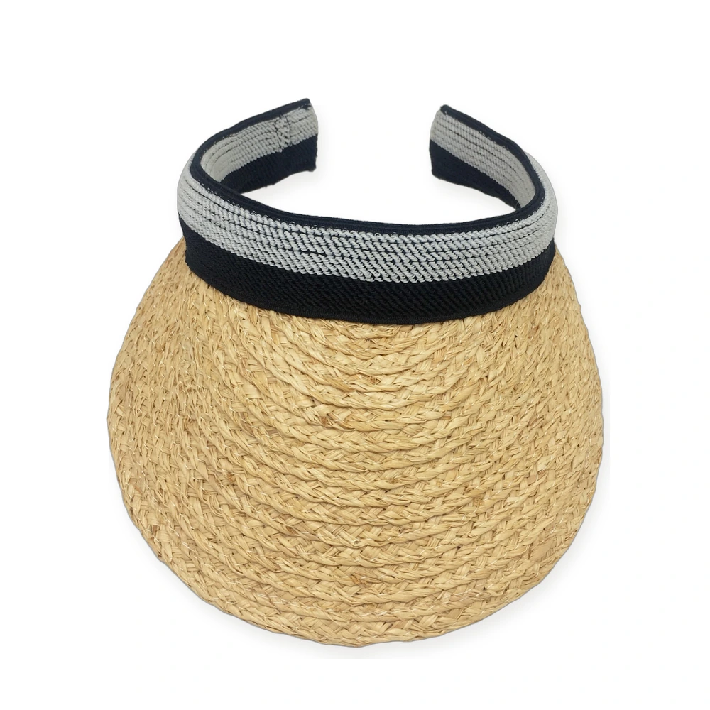Natural Raffia Visor Hat image 2
