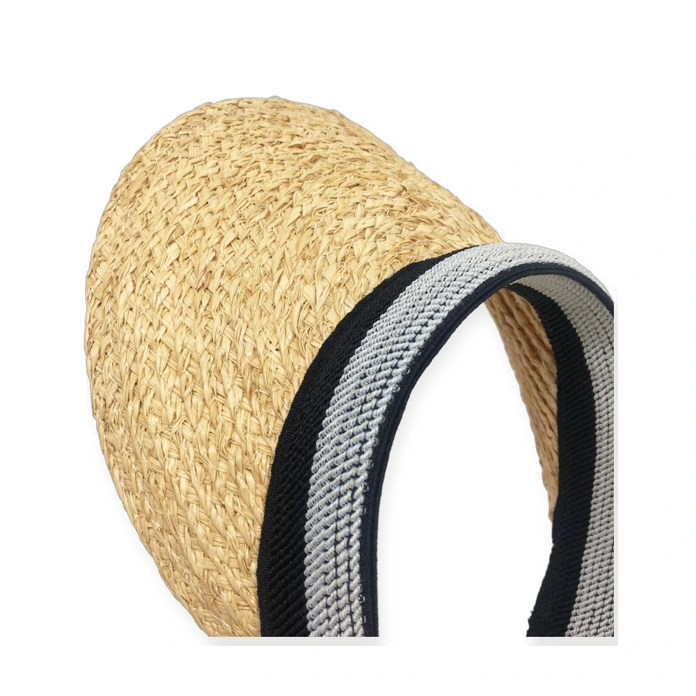 Natural Raffia Visor Hat image 3