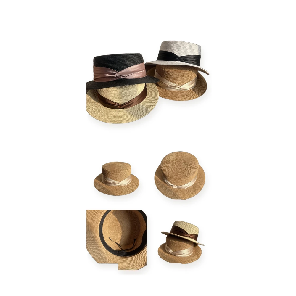 Paper Straw Boater Hat image 3