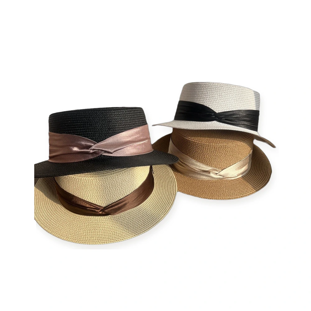 Paper Straw Boater Hat image 4