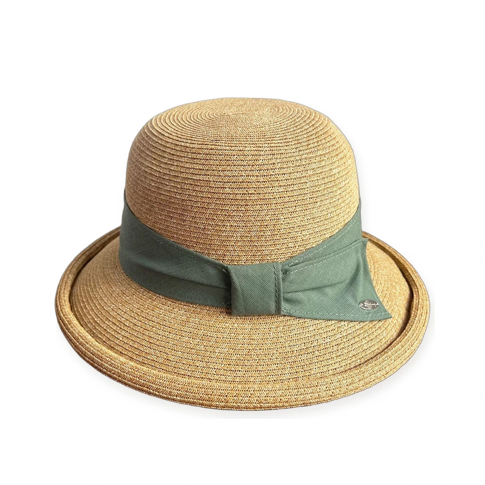 Paper Straw Sun Hat with Ribbon Bow image 2