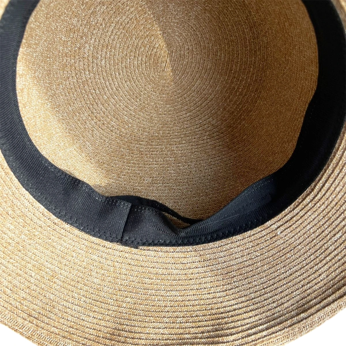 Women's Paper Straw Sun Hat with Ribbon image 3