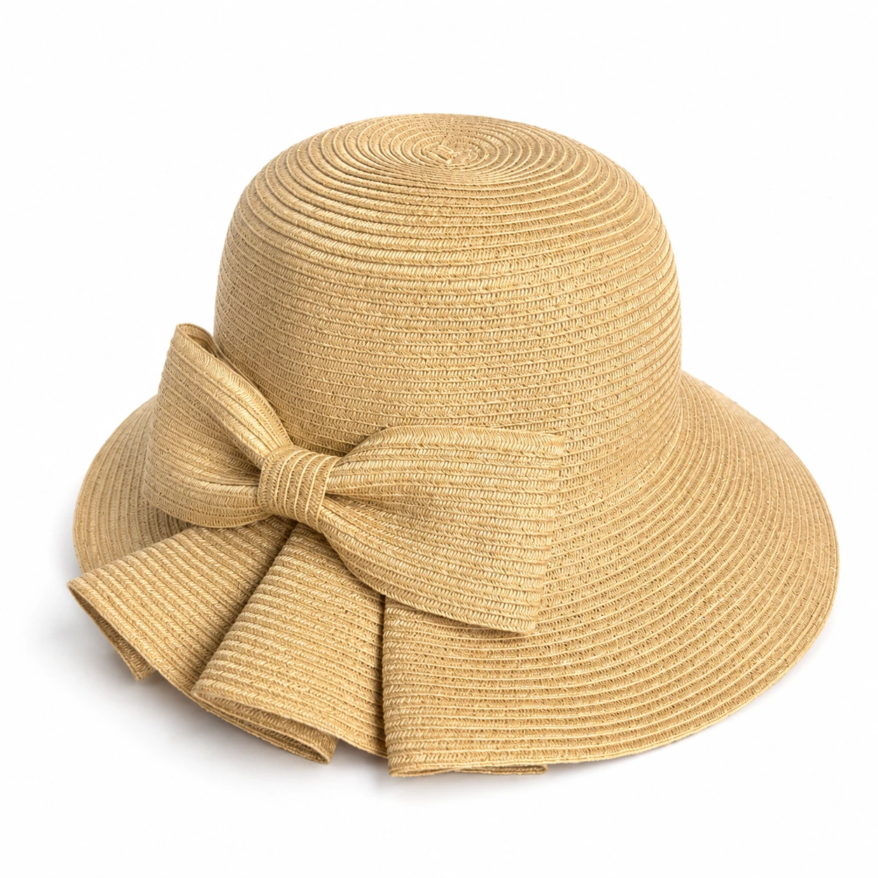 Polyester Bucket Hat with Ribbon Bow