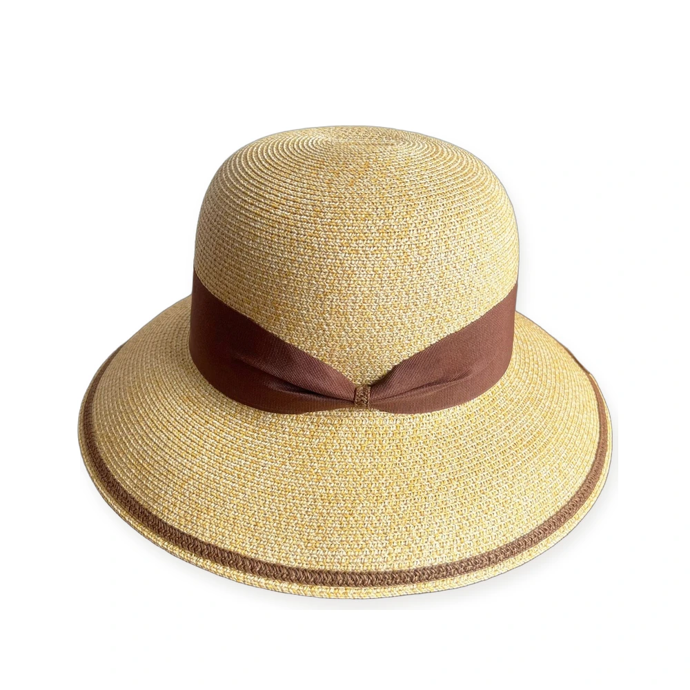 Paper Straw Bucket Hat with Ribbon image 3