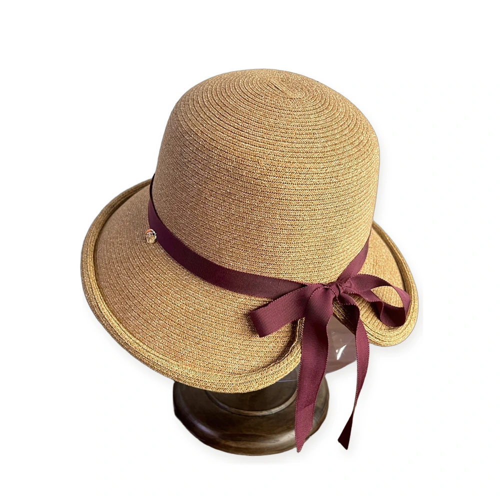 Paper Straw Bucket Hat with Ribbon Bow image 2