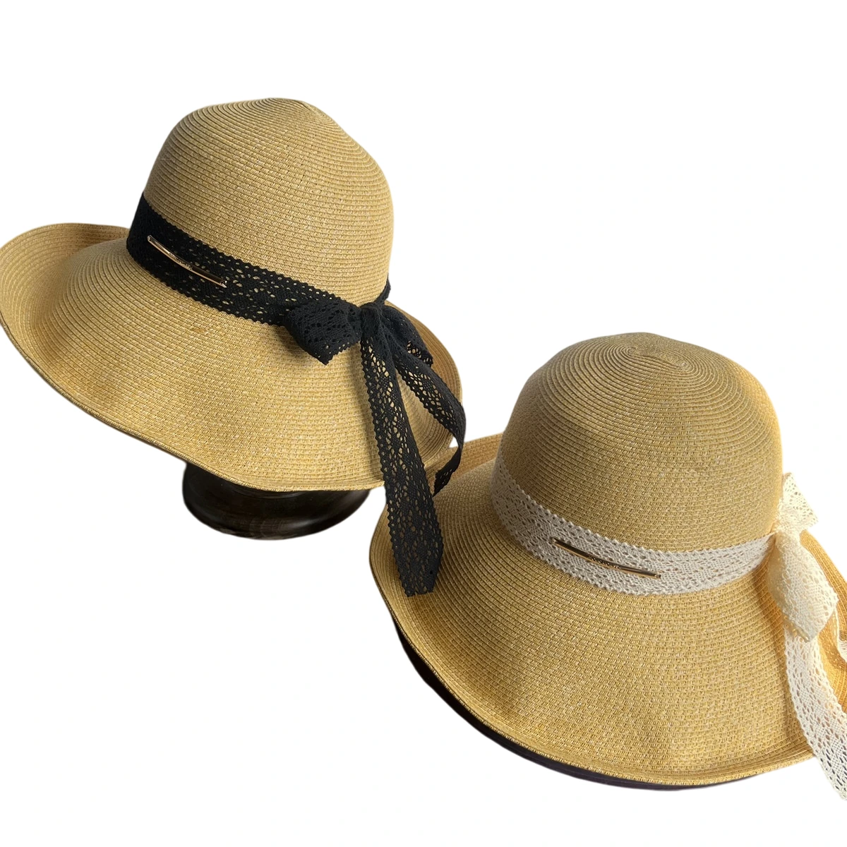 Paper Straw Bucket Hat with Ribbon Bow image 4