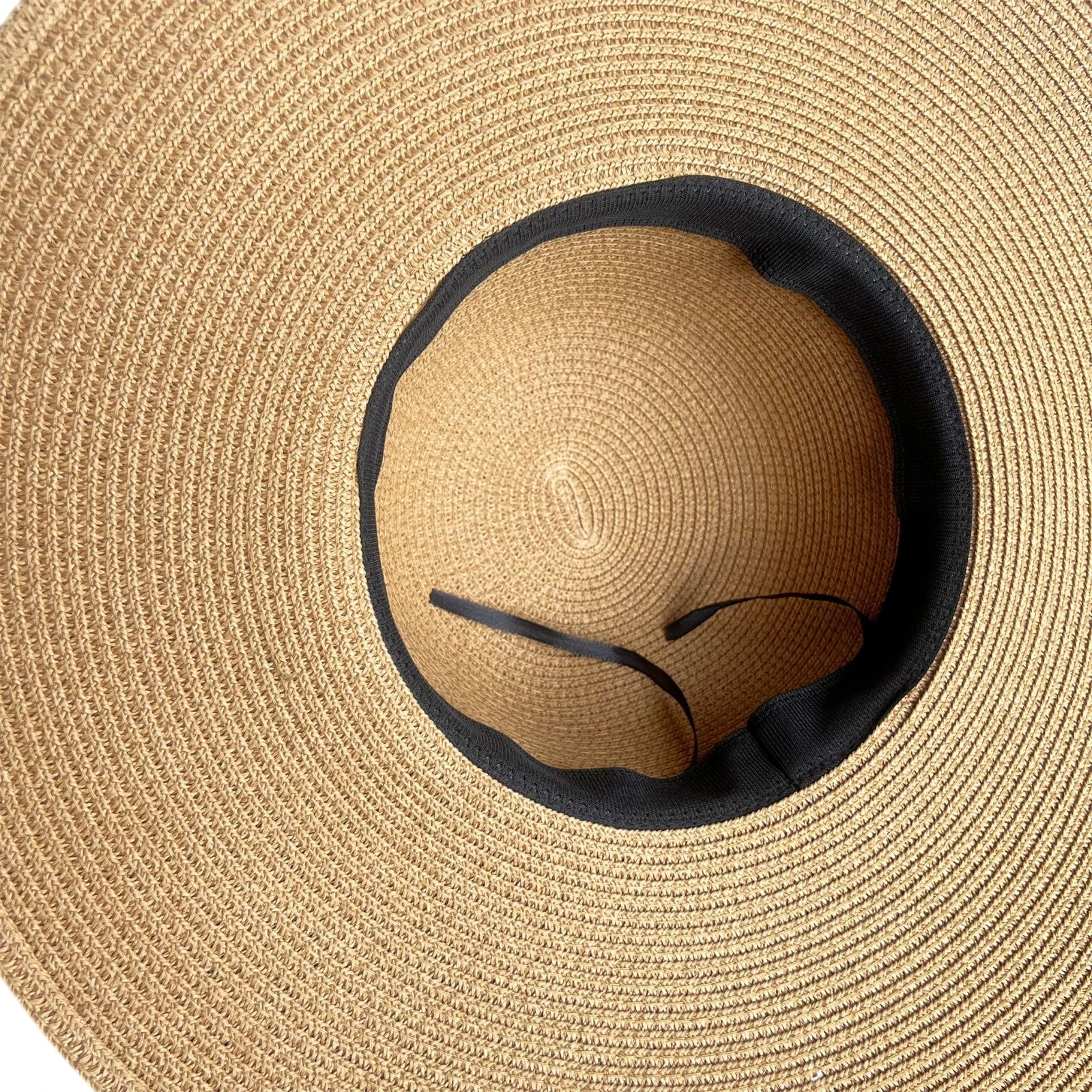 Paper Straw Wide Brim Hat with Pearl Accent image 3