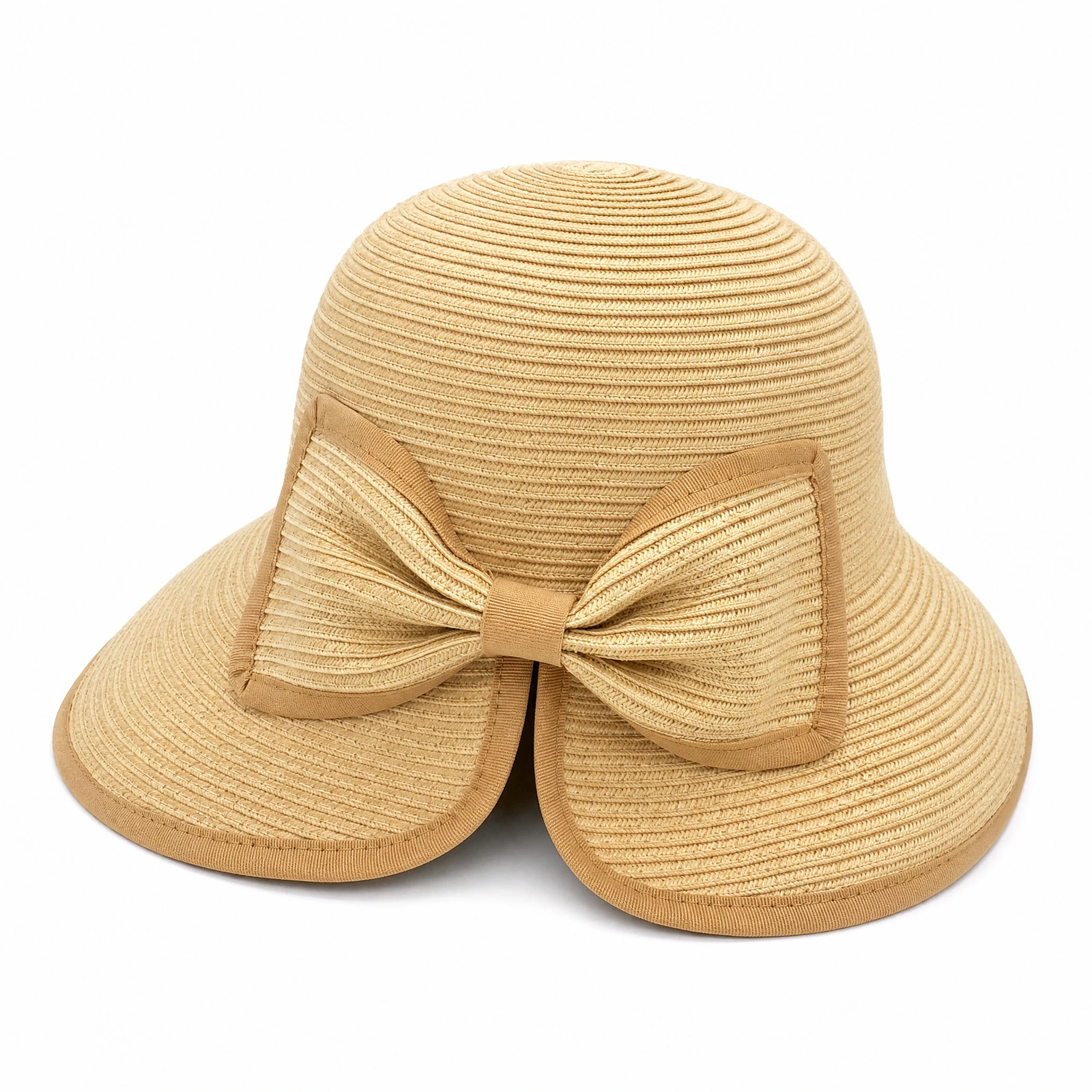 Polyester Bucket Hat with Ribbon Bow