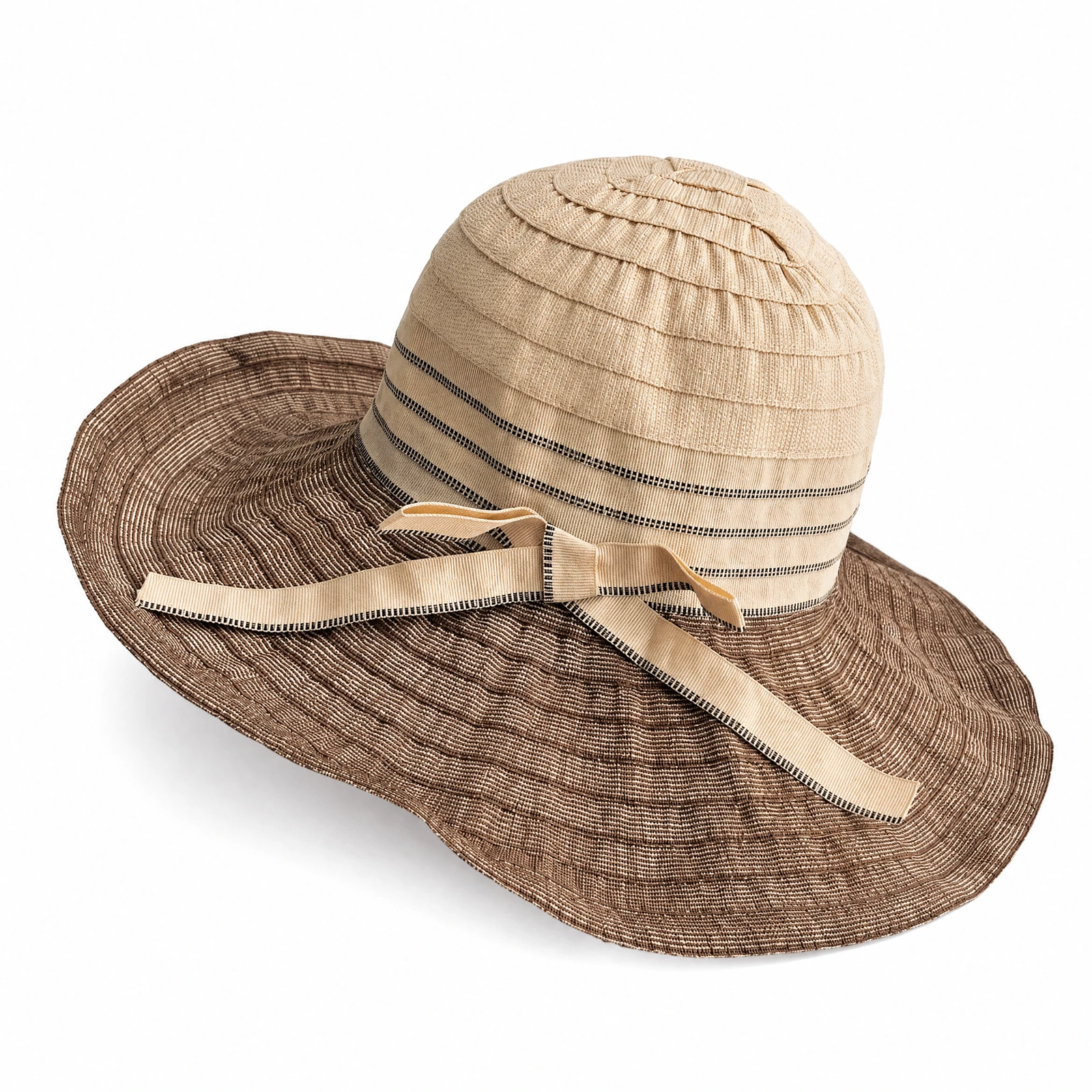 Polyester Sun Hat with Ribbon
