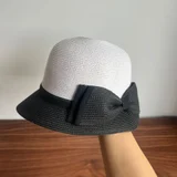 White Crown with Black Brim color reference