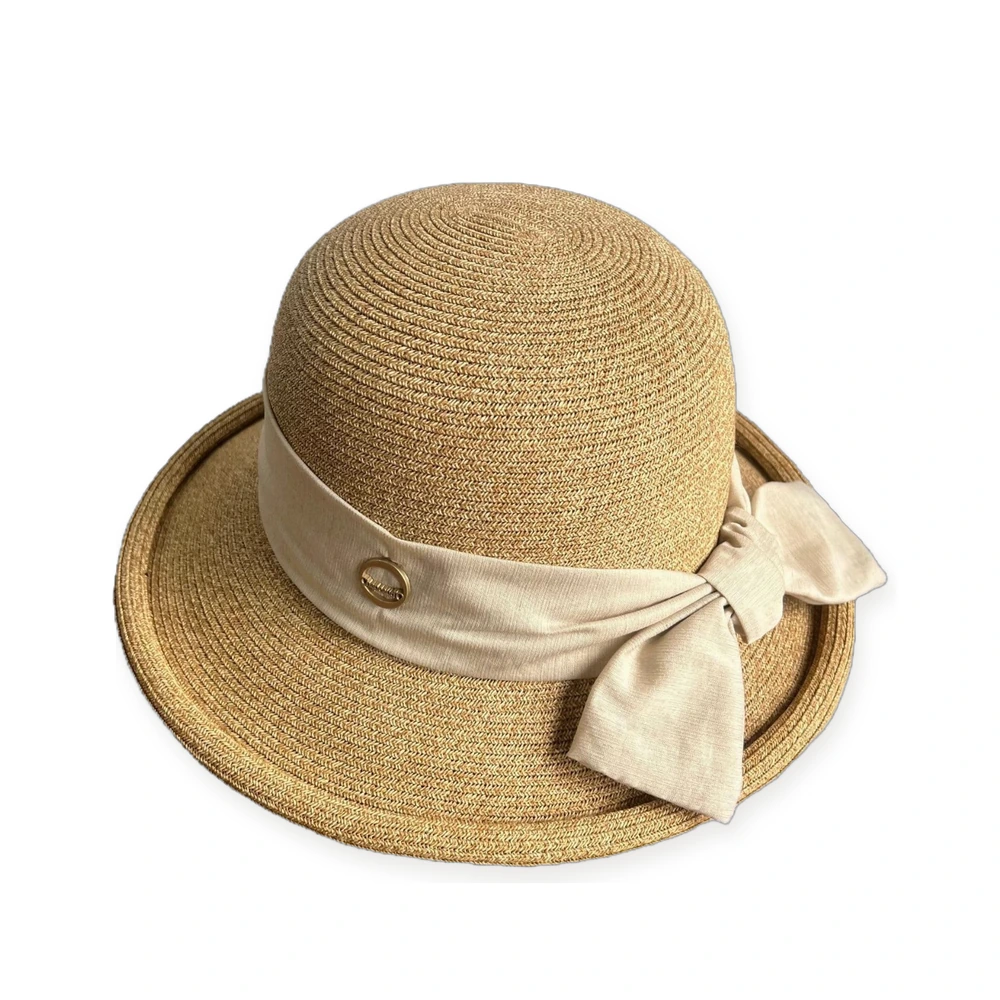 Paper Straw Bucket Hat with Metal Buckle image 2