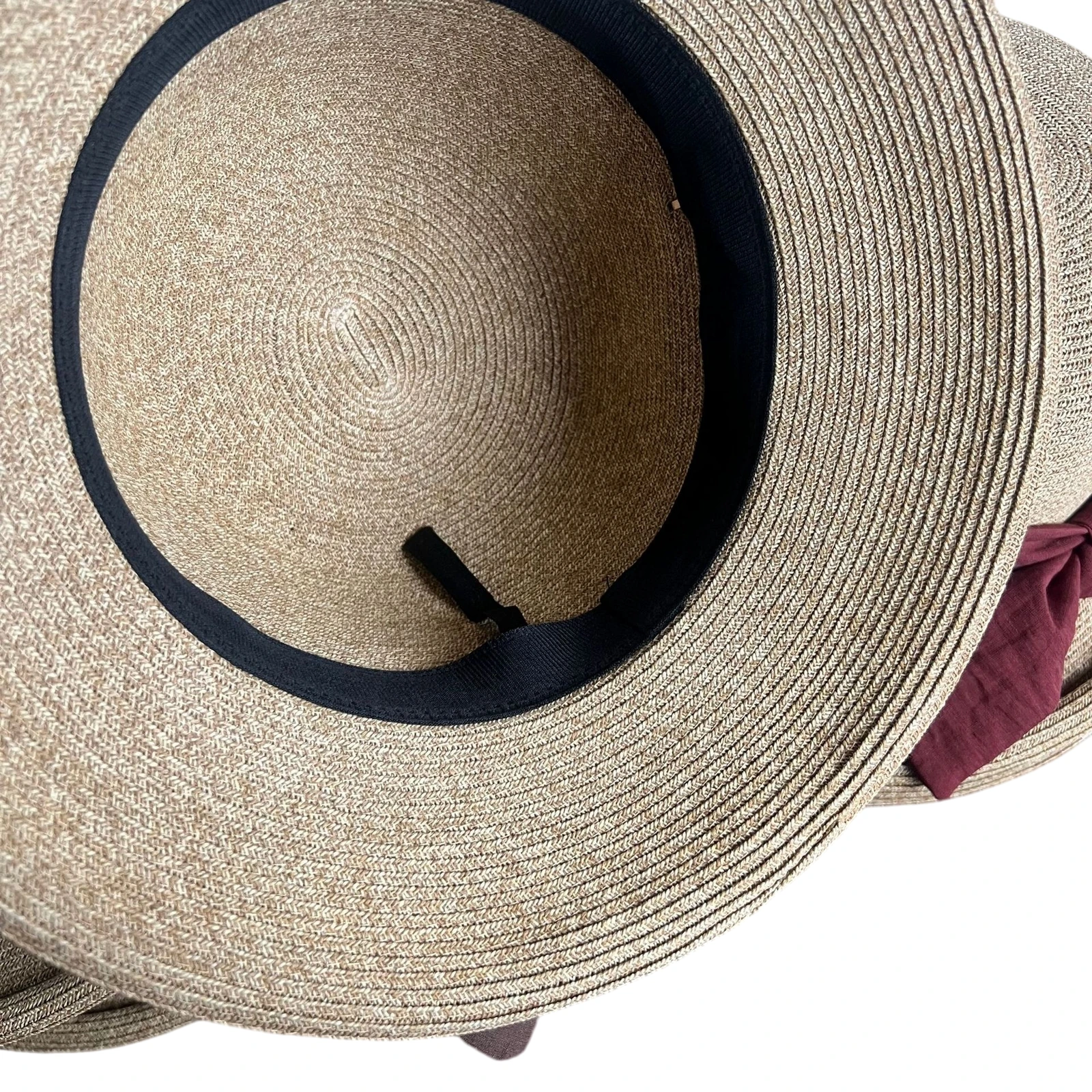 Paper Straw Bucket Hat with Metal Buckle image 3