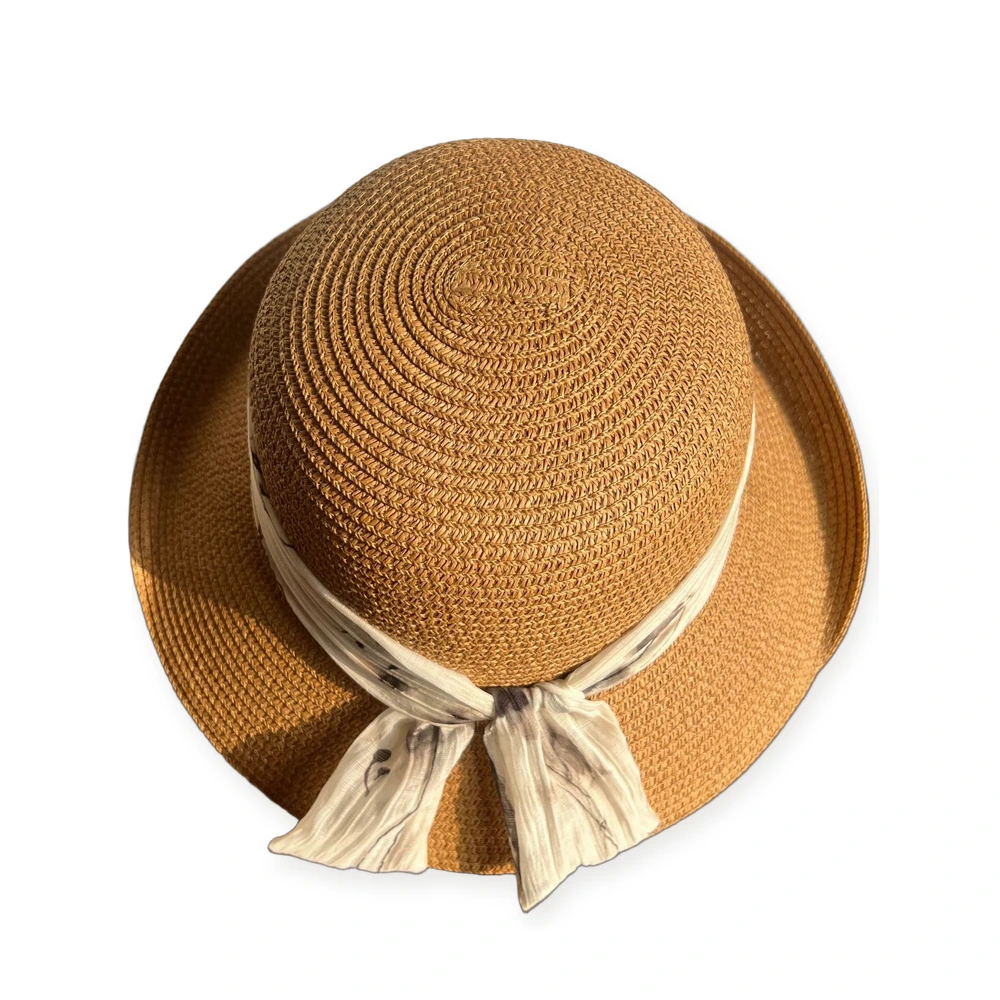 Women's Paper Straw Bucket Hat image 2