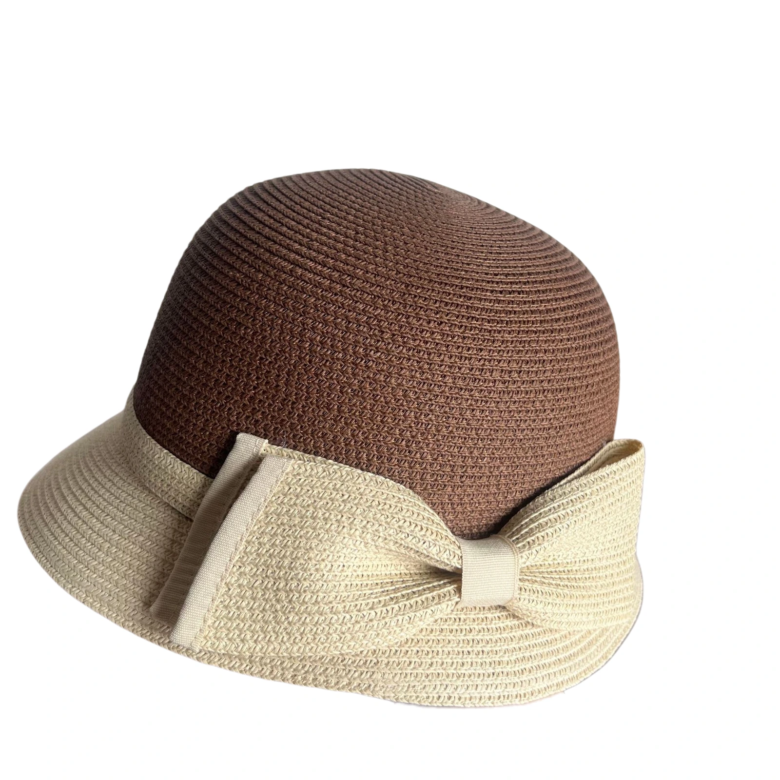 Paper Straw Bucket Hat with Ribbon Bow image 2