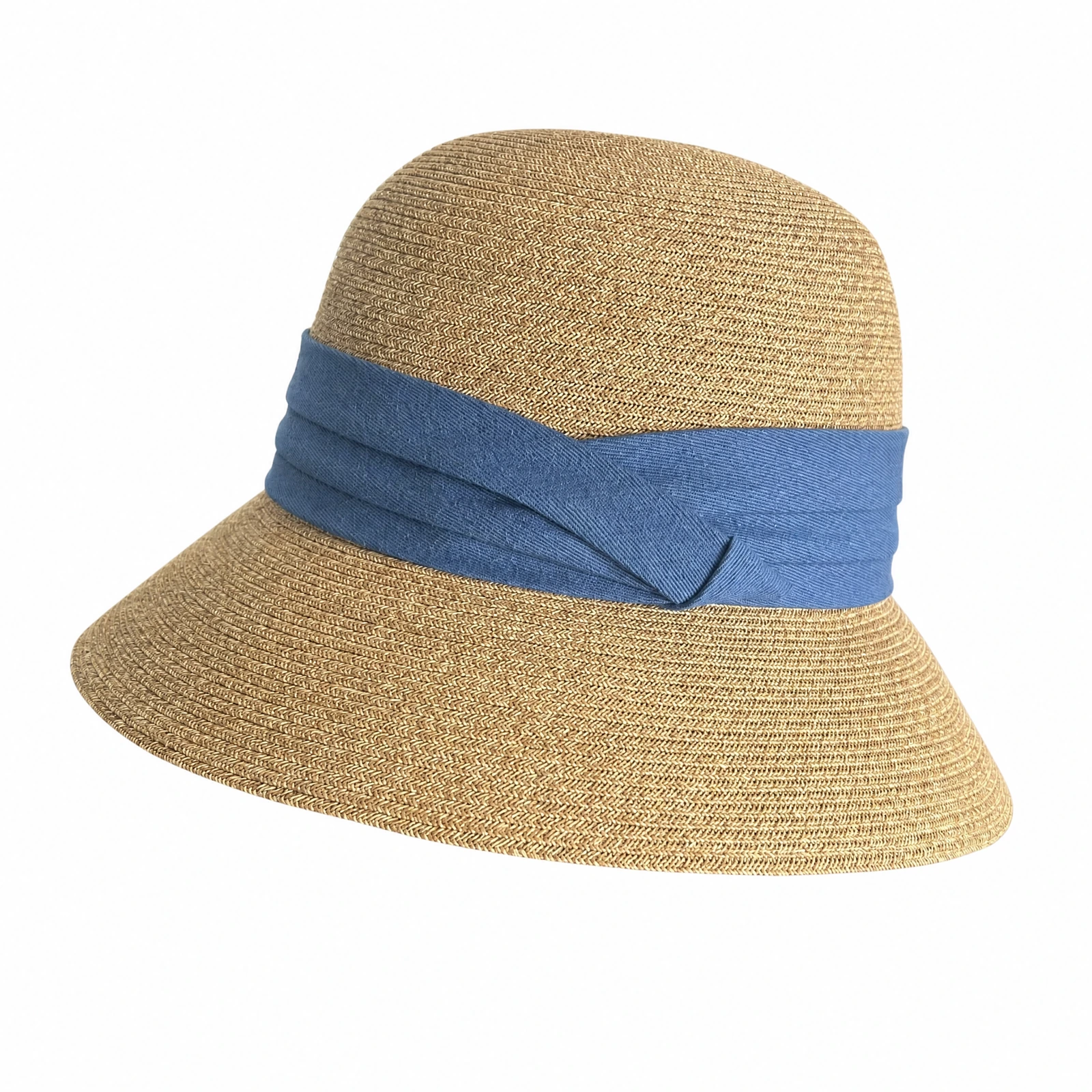 Paper Straw Wide Brim Hat with Ribbon Bow