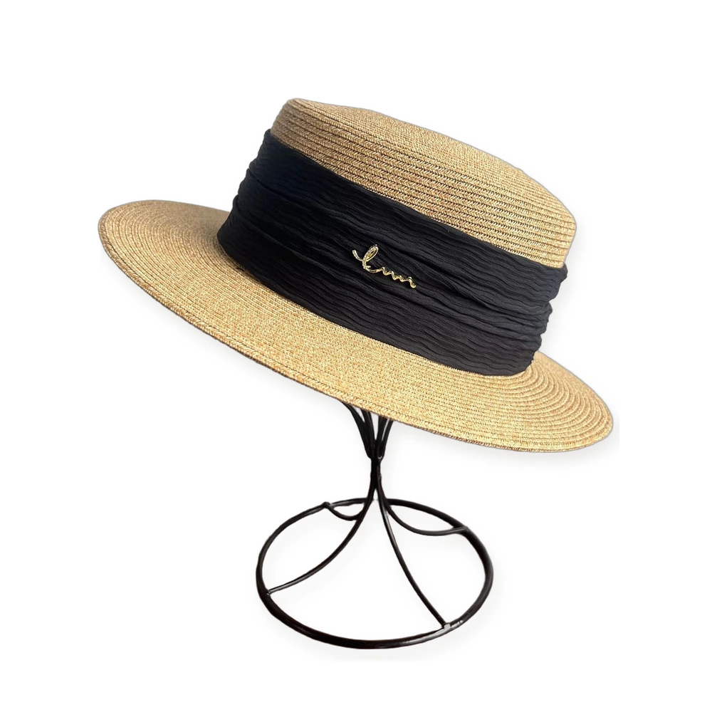 Paper Straw Wide Brim Hat with Metal Buckle image 2