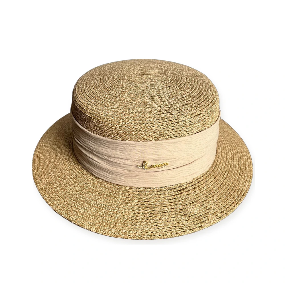 Paper Straw Wide Brim Hat with Metal Buckle image 3