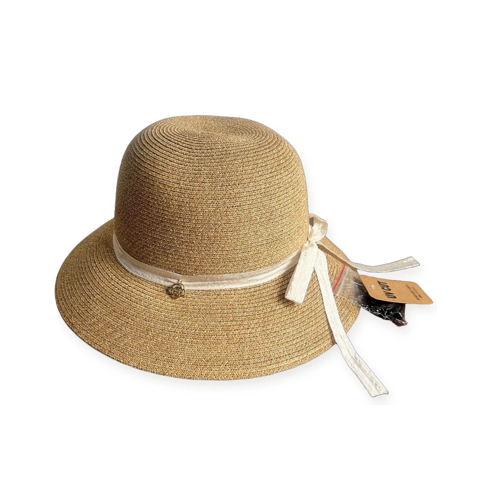 Paper Straw Bucket Hat with Ribbon Bow image 3